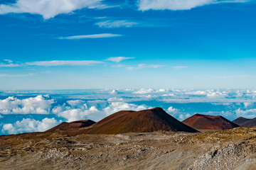 The summit of Mauna Kea, Hawaii island / Big island. the highest point in Hawaii and second-highest...