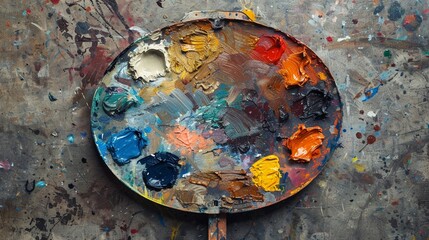 A painters palette with one color standing out, representing the creativity and innovation in leadership