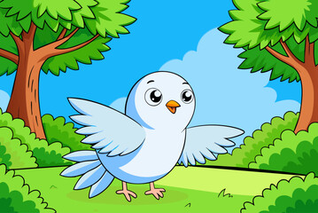 dove cute background is tree