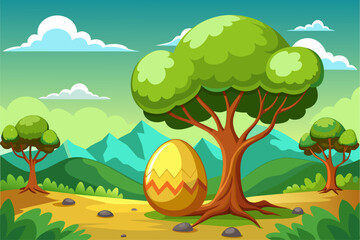 egg background is tree