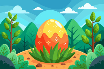 Egg with nature background perfect for Easter celebration
