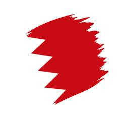 Bahrain Country flag and Brush Strokes Vector Illustration