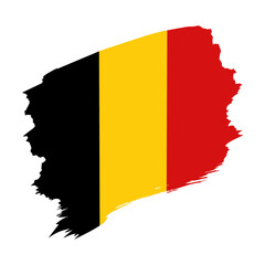 France Country flag and Brush Strokes