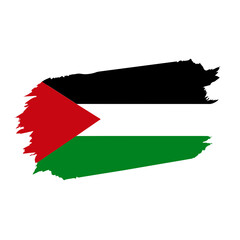 illustration of a Palestine flag Brush Strokes