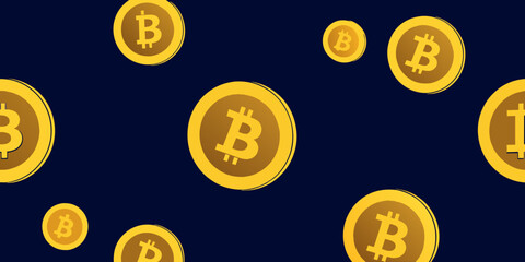 Bitcoin Cryptocurrency Background Illustration