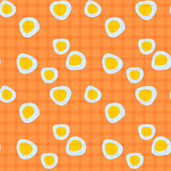Seamless eggs round circles shapes geometrical fun pattern background - 759514496