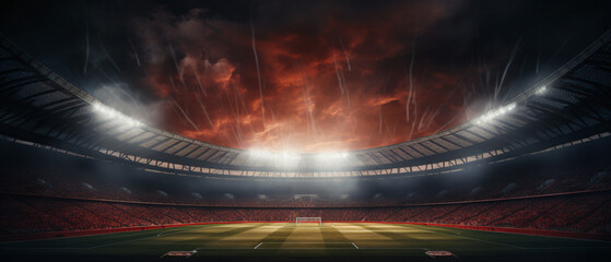Stadium and spotlight ..