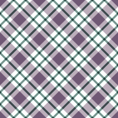 Seamless checkcered plaid tartan pattern white purple green background - 759514847
