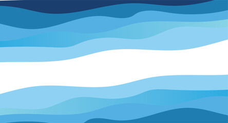 Abstract White and blue wave wide background. Elegant Abstract background with blue wave flow.