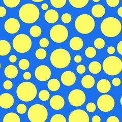 Seamless polka dot black blue pattern - 759515078