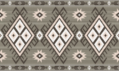 American tribal ethnic native pattern.Traditional Navajo,Aztec,Apache,Southwest and Mexican style fabric pattern.Abstract vector motifs pattern.For fabric,clothing,blanket,carpet,woven,wrap,decoration