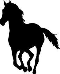  Horse Black Vector Silhouette