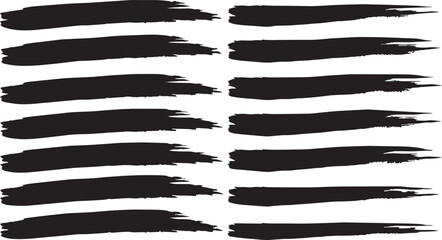 Set of black grunge brush strokes. Vector illustration. Grunge texture. Free Vector
