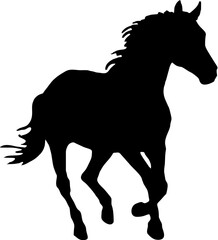  Horse Black Vector Silhouette