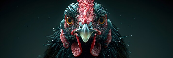 portrait beautiful rooster close, Background HD For Designer - obrazy, fototapety, plakaty