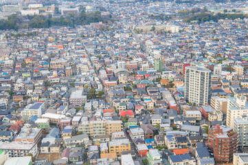 千葉県市川市 アイ・リンクタウン展望施設からの街並み