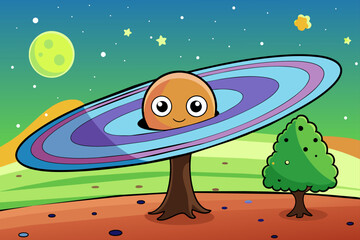 galaxy background is tree