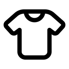 T-shirt icon in outline style. Simple apparel vector illustration — pixel-perfect icon.