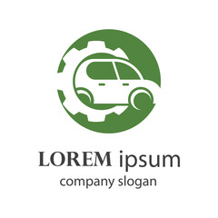 illustration of a car repair shop logo