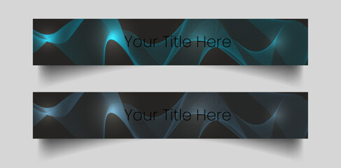 Blue line dark linkedin banner background