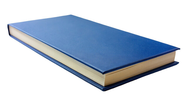 Blue book isolated on a transparent background.