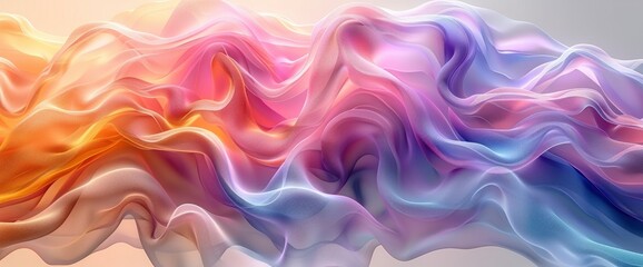Obraz premium background with abstract neon shapes in gradient pastel colors, Background HD For Designer