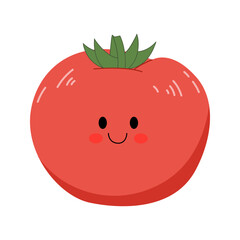 hand drawn cute tomato illustration