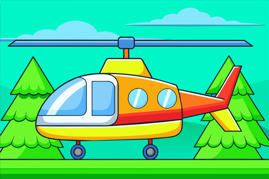helicopter background is tree