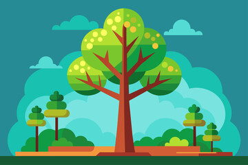Obraz premium 2d design background is tree
