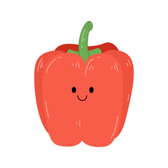 hand drawn cute bell pepper illustration