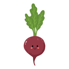 hand drawn cute beetroot illustration