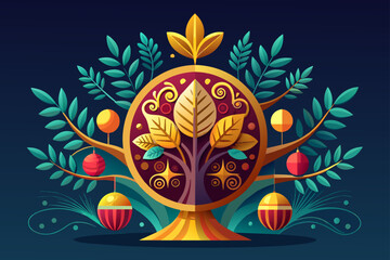 Obraz na płótnie Canvas 3d ornament background is tree