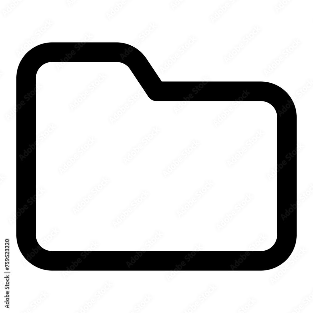 Poster folder icon in outline style. simple directory vector illustration — pixel-perfect icon.