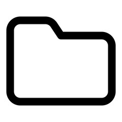 Folder icon in outline style. Simple directory vector illustration — pixel-perfect icon.