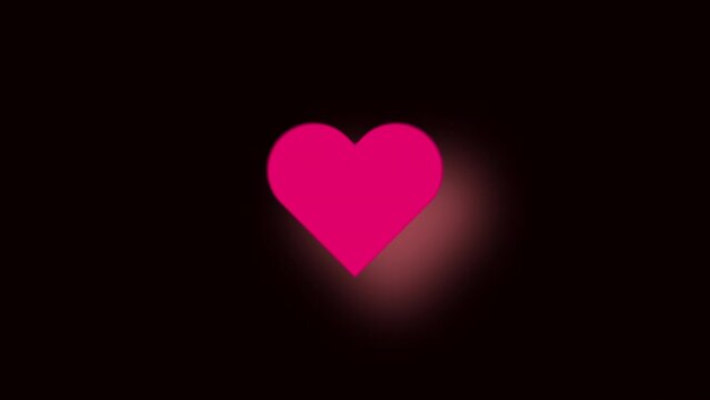 Red Heart 3D beat or pulsating animation Emoji. HD Smiley Emotion Icon Animation, heart shapes against 4K Romantic, lovely, romance, romantic, wedding, love transparent on black background 4K