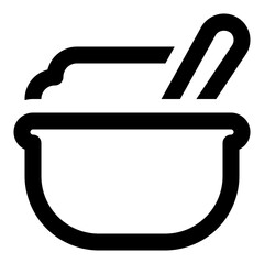 Icon of a ghee butter in outline style vector. Use for web, app, mobile design, infographic, etc