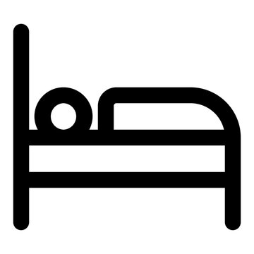 recommend clip art: Bed icon in outline style. Simple sleeping vector illustration — pixel-perfect icon.