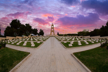 Çanakkale Martyrs' Memorial military cemetery is a war monument commemorating approximately Turkish soldiers who participated in the Battle of Gallipoli.