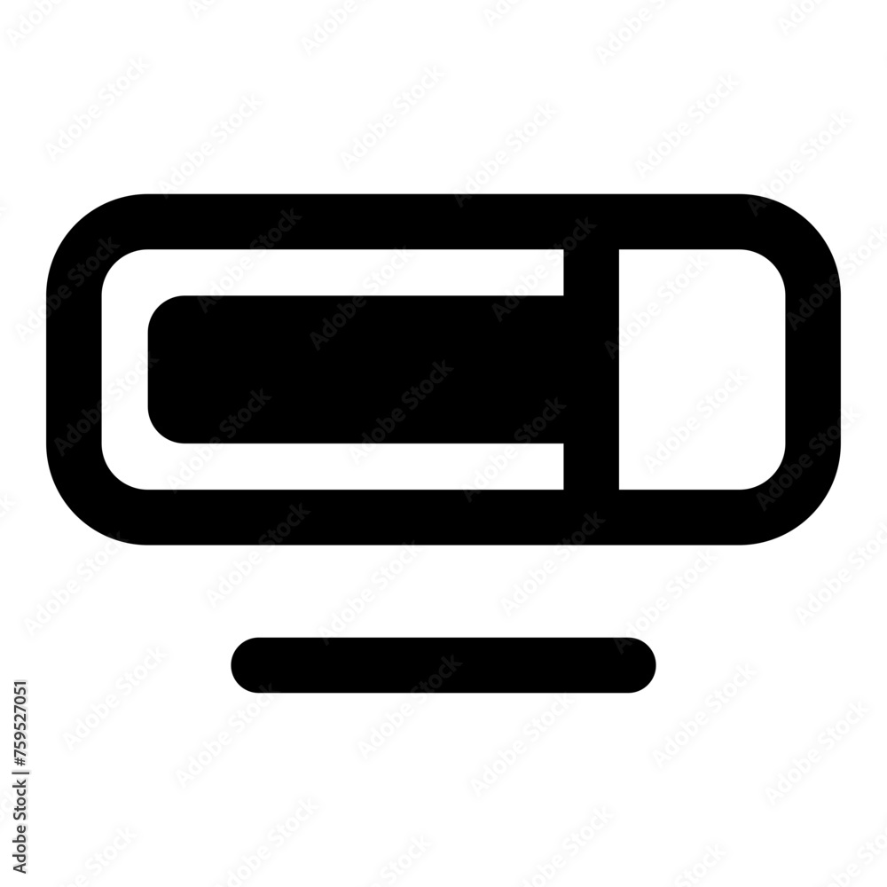 Poster loading bar icon in outline style. simple waiting vector illustration — pixel-perfect icon.