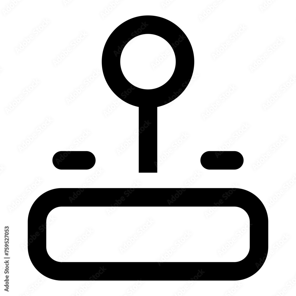 Poster joystick icon in outline style. simple controller vector illustration — pixel-perfect icon.