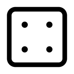 Dice four icon in outline style. Simple dice vector illustration — pixel-perfect icon.