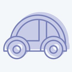 Icon Driverless Car. related to Future Technology symbol. two tone style. simple design editable. simple illustration