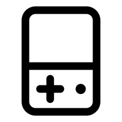 Obraz premium Gameboy icon in outline style. Simple game console vector illustration — pixel-perfect icon.
