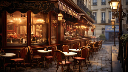 Fototapeta na wymiar Vintage Parisian Cafe ..