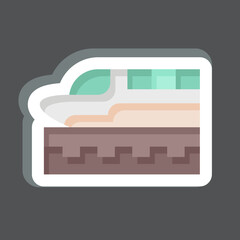 Sticker High Speed Train. related to Future Technology symbol. simple design editable. simple illustration