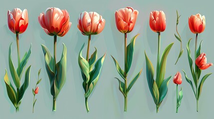 Immerse in the captivating journey of tulip growth through stages