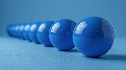Row of Blue Balls