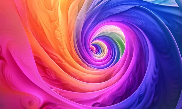 An abstract image of colorful swirls. The concept of color and motion.