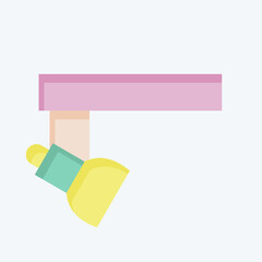 Icon Lighting. related to Theatre Gradient symbol. flat style. simple design editable. simple illustration