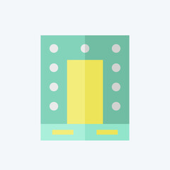 Icon Mirror. related to Theatre Gradient symbol. flat style. simple design editable. simple illustration